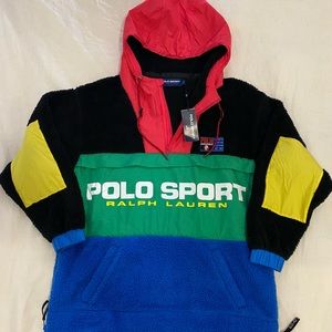 Polo Sport color block fleece pullover
